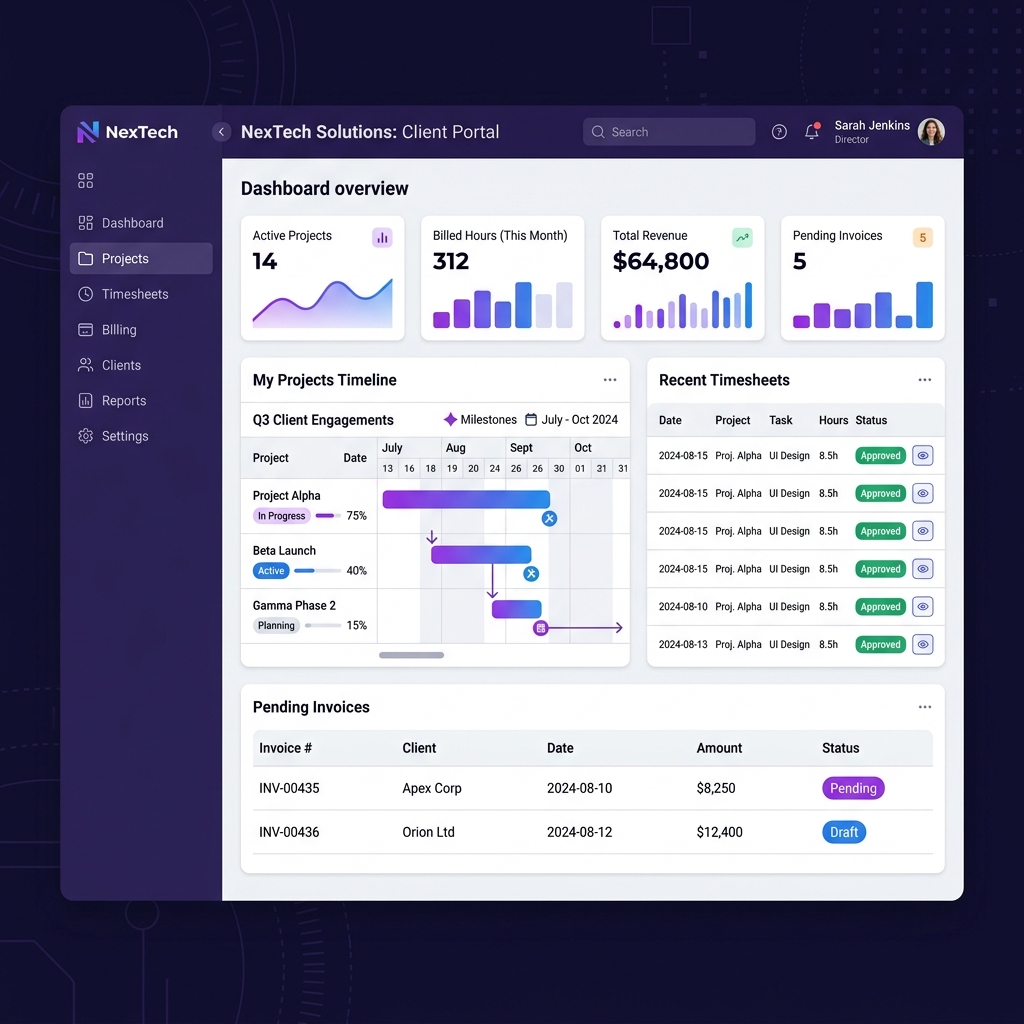 Professional Services Dashboard